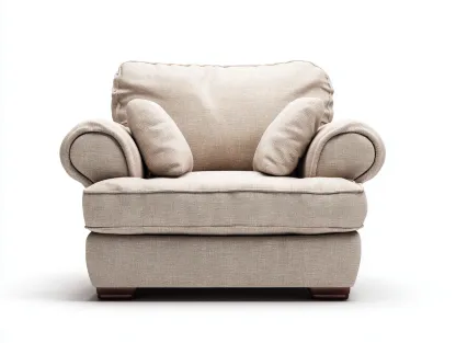 Fauteuil relax tissu rembourré 105x95x90 cm beige - design classique confortable adapté pour salon chambre-Nestmybay