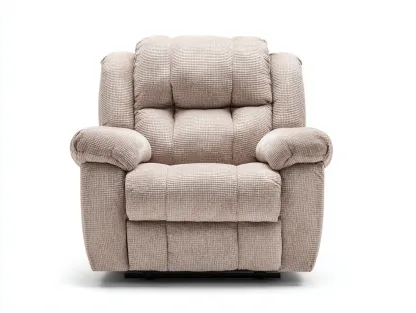 Fauteuil relax tissu rembourré 100x95x105 cm beige - design moderne inclinable confortable adapté pour salon chambre-Nestmybay