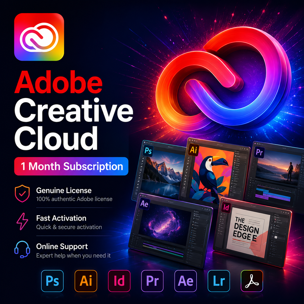 Adobe Creative Cloud – 1 Month Subscription