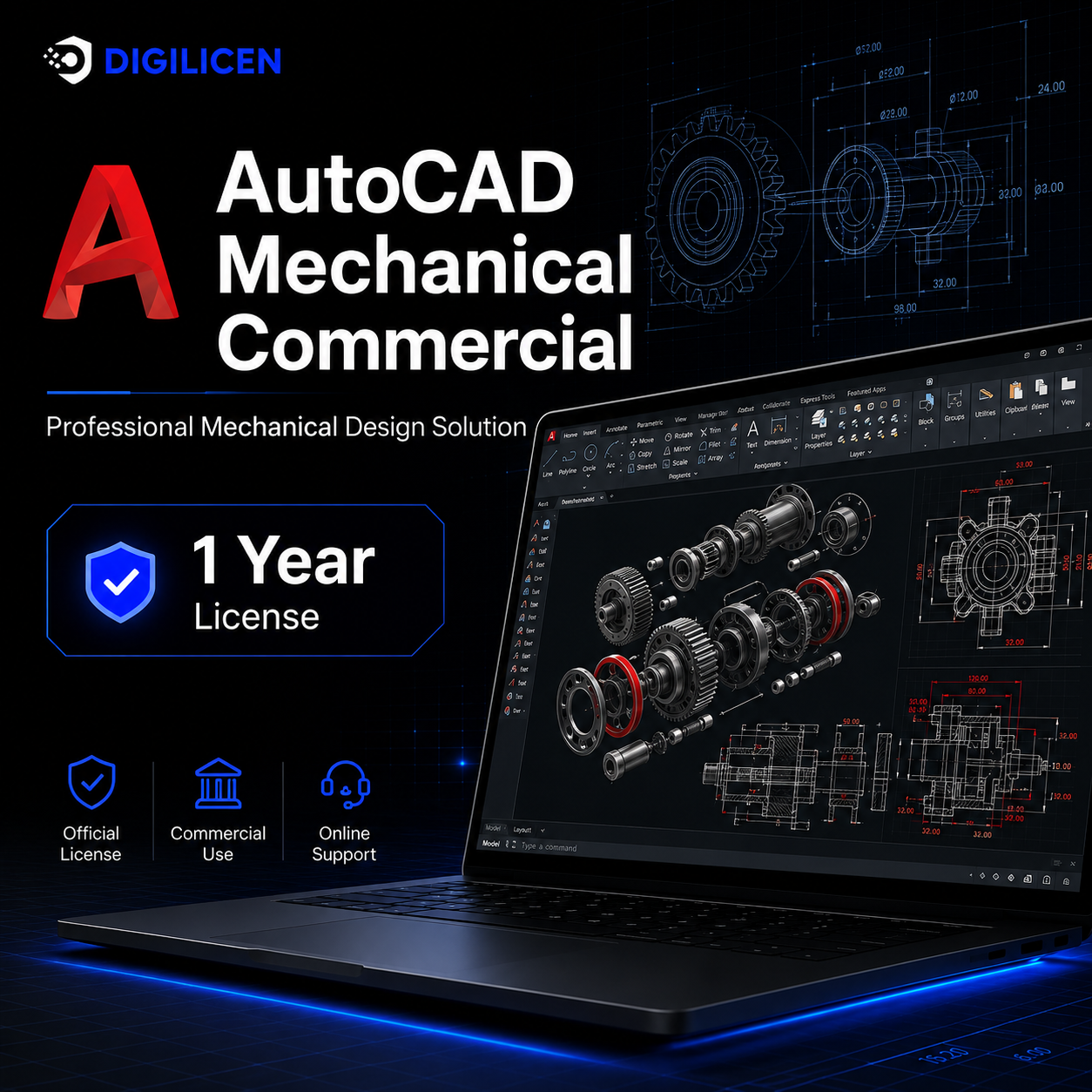 AutoCAD Mechanical Commercial License – 1 Year-DIGILICEN