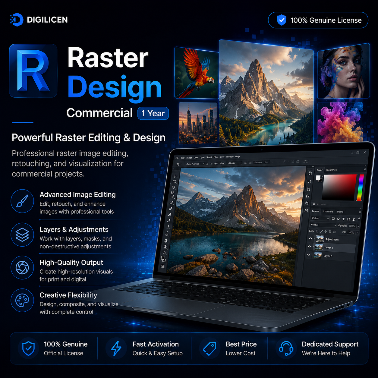 Autodesk Raster Design Commercial License – 1 Year-DIGILICEN