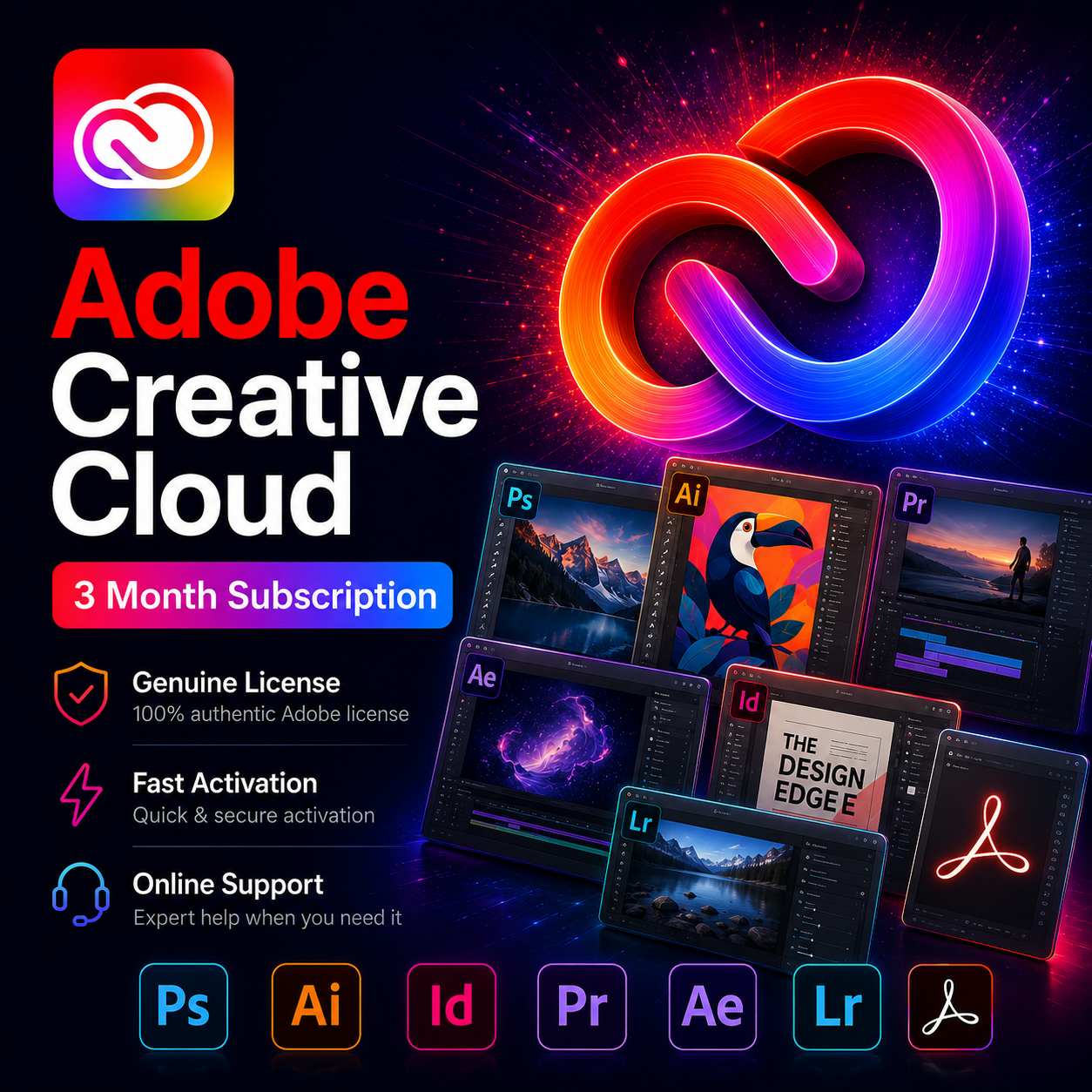Adobe Creative Cloud – 3 Month Subscription