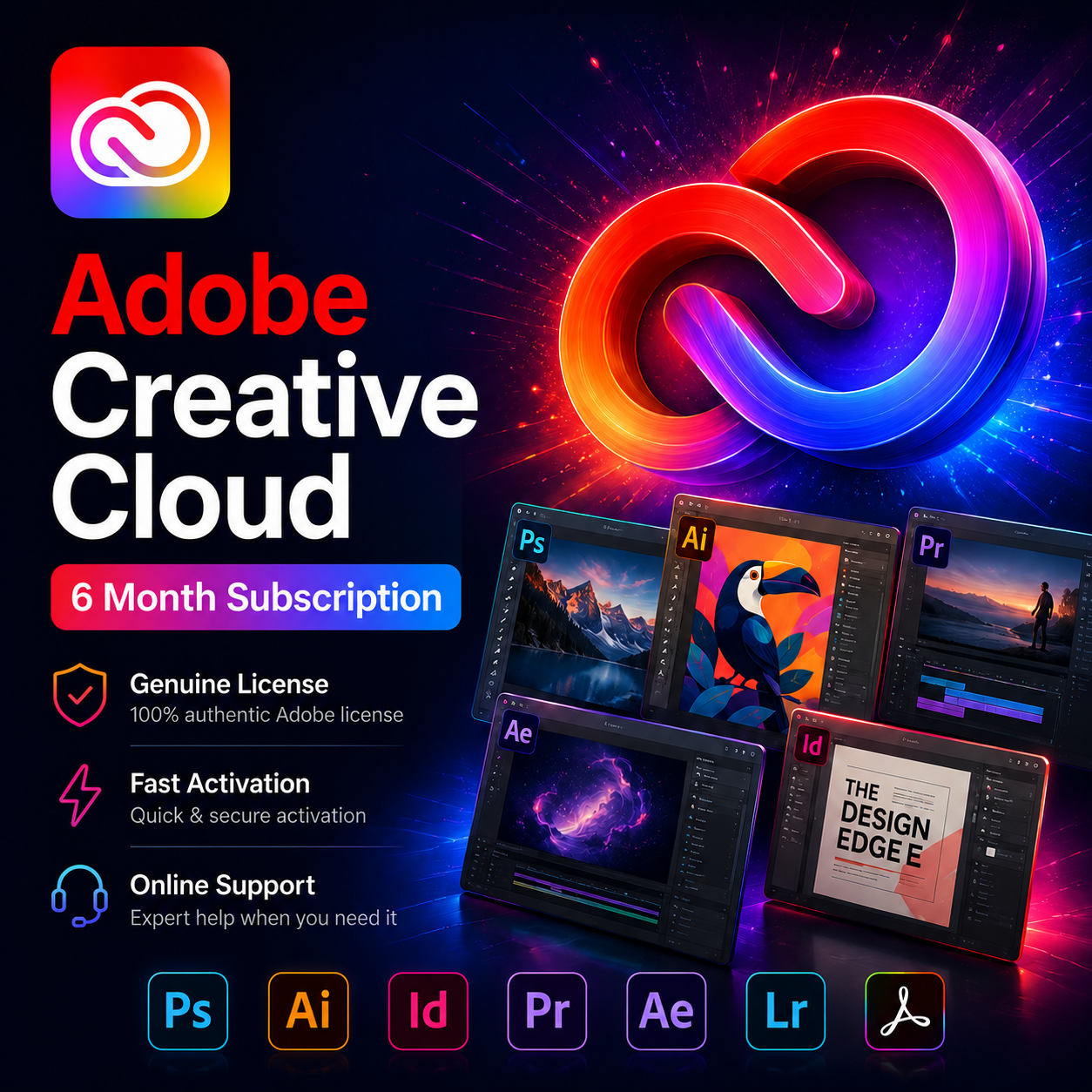 Adobe Creative Cloud – 6 Month Subscription