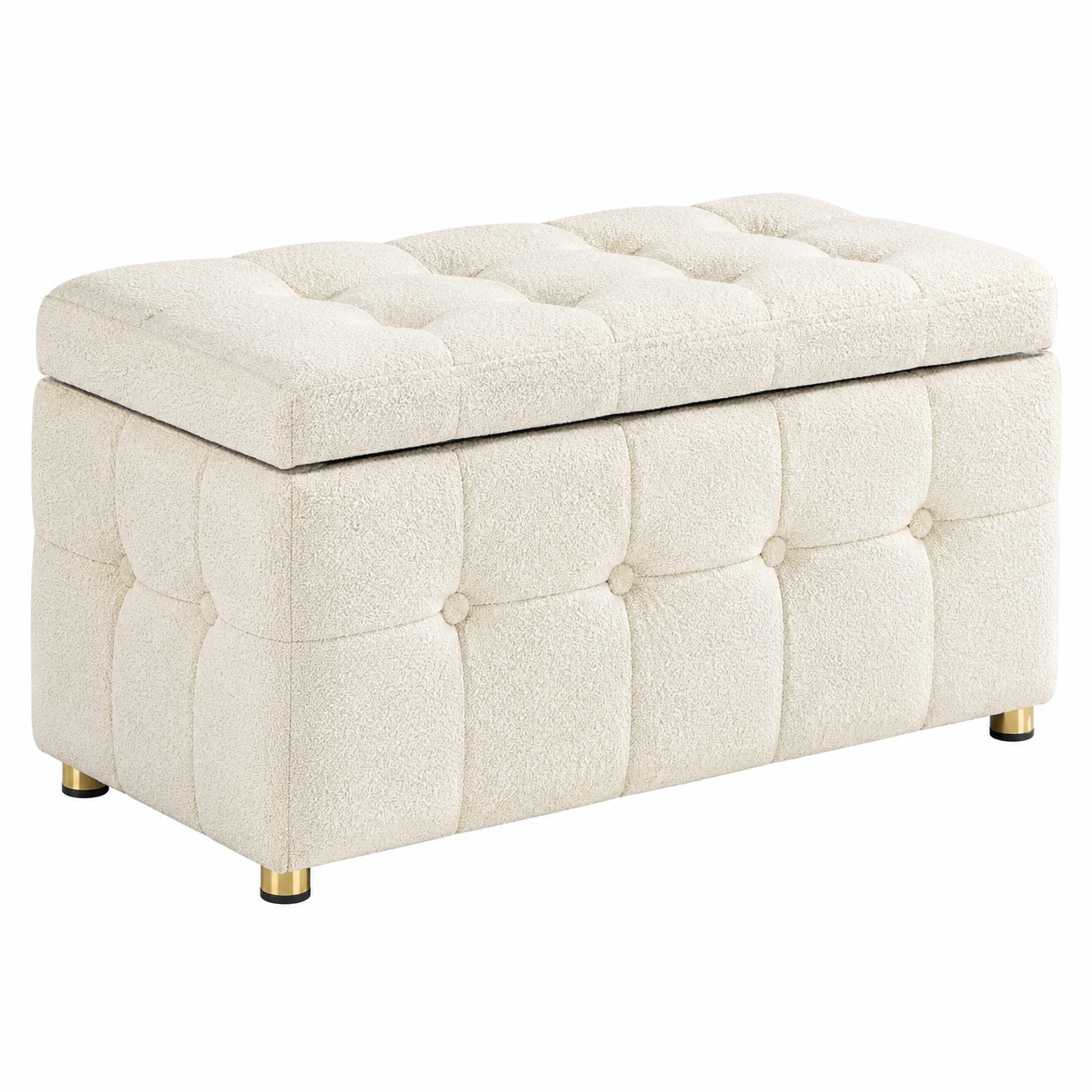 Banco con almacenamiento Blanco crema-homeltica