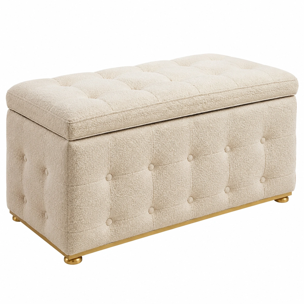 Banco tapizado Beige claro-homeltica
