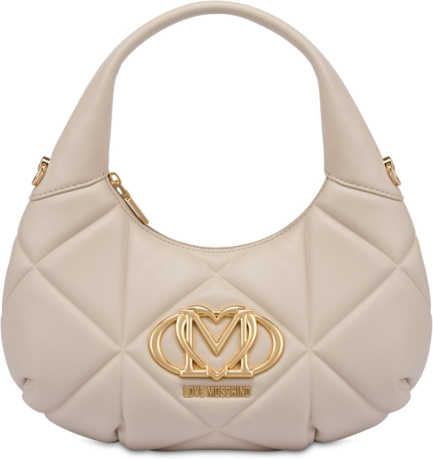 Bolso de mano Love Moschino JC4039PP1MLC0110 para mujer - Color blanco perla - Talla única - Cierre de gancho y bucle para uso diario-Cozygetbay