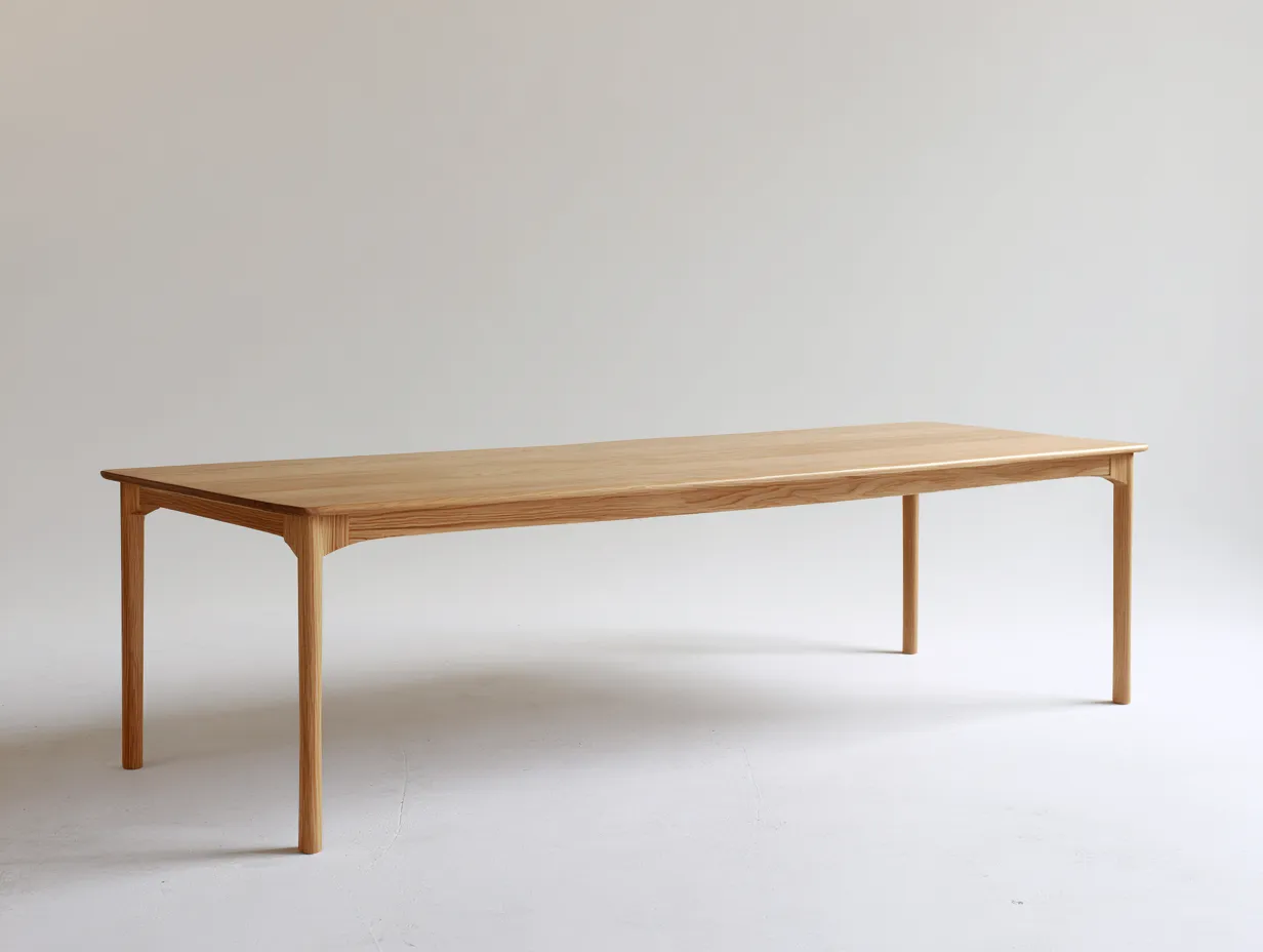 Mesa de comedor 240x100x75 cm - nogal oscuro - madera - para comedor - tapa ovalada