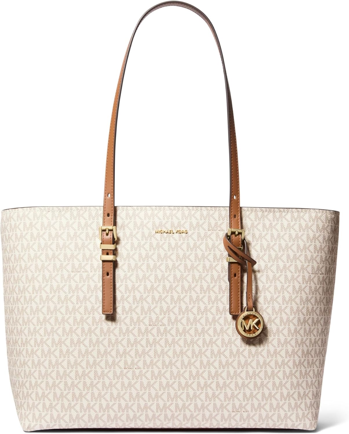 Michael Kors LG EW TZ Tote bolsa tote mujer - Vanilla Acrn One Size - cierre zip closure - cuidado con lavado frío y secado al aire-Cozygetbay