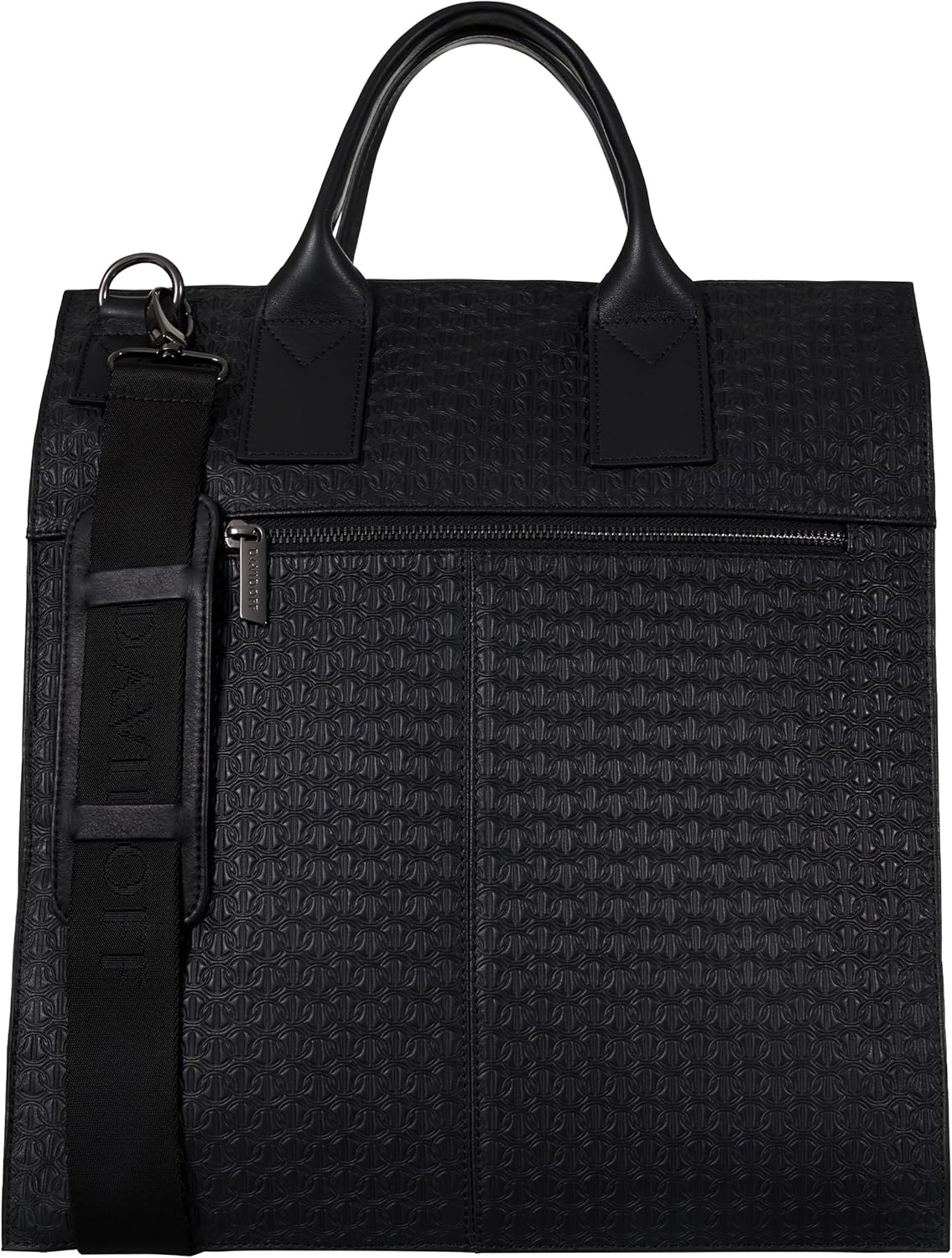 DAVIDOFF ICON Shopper Bag hombre - cuero italiano con cremallera - varios compartimentos - correa de hombro para uso profesional-Cozygetbay