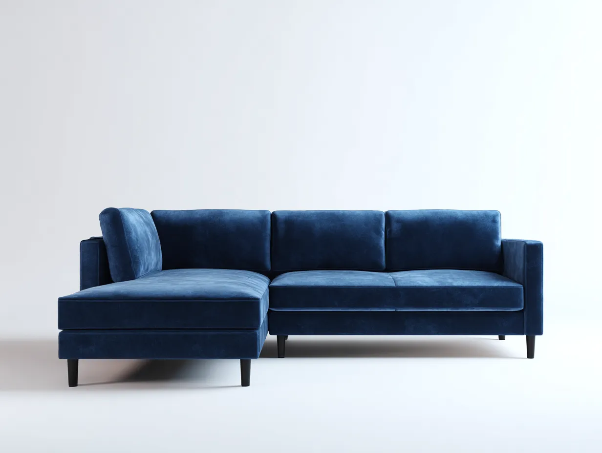 Sofá esquinero 272x102x80 cm - gris piedra - chaise amplia para salón