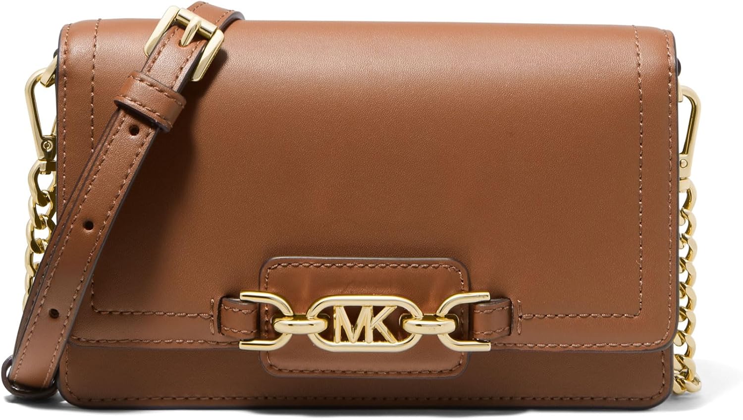 Bolso para teléfono Michael Kors Small Chain Crossbody para mujer - Diseño compacto con cadena - Cierre de clip - Formato cruzado para uso diario-Cozygetbay