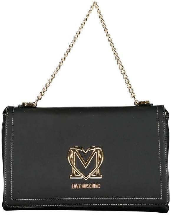 Love Moschino JC4227PP0HKG0000 bolsa de mano mujer - negro con cierre cremallera - revestimiento poliéster - cuidado contra calor y objetos puntiagudos-Cozygetbay