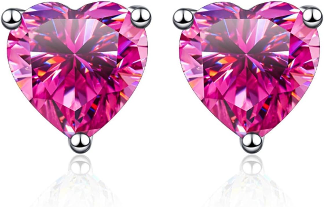 Pendientes pequeños de moissanita unisex - Color D y claridad VVS1 - Plata de ley 925 - Diseño brillante con certificado para regalo-Cozygetbay