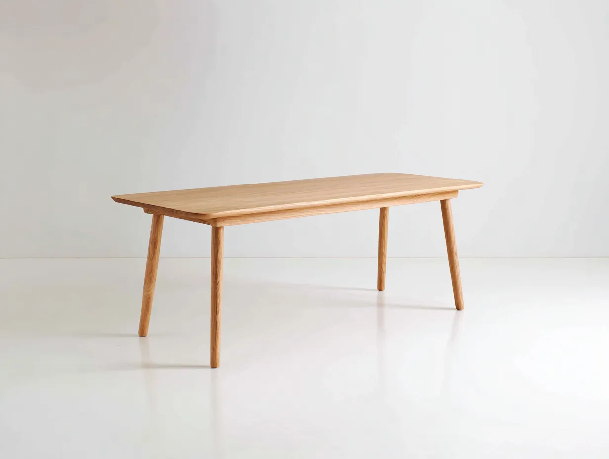 Mesa de comedor 280x110x75 cm - nogal oscuro - madera - para comedor - con base cilíndrica