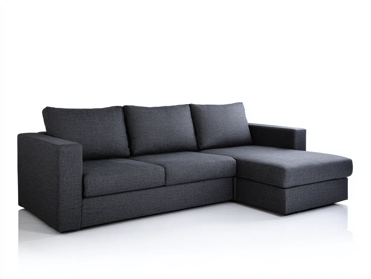 Sofá esquinero 242x93x81 cm - gris grafito - modular tapizado para salón