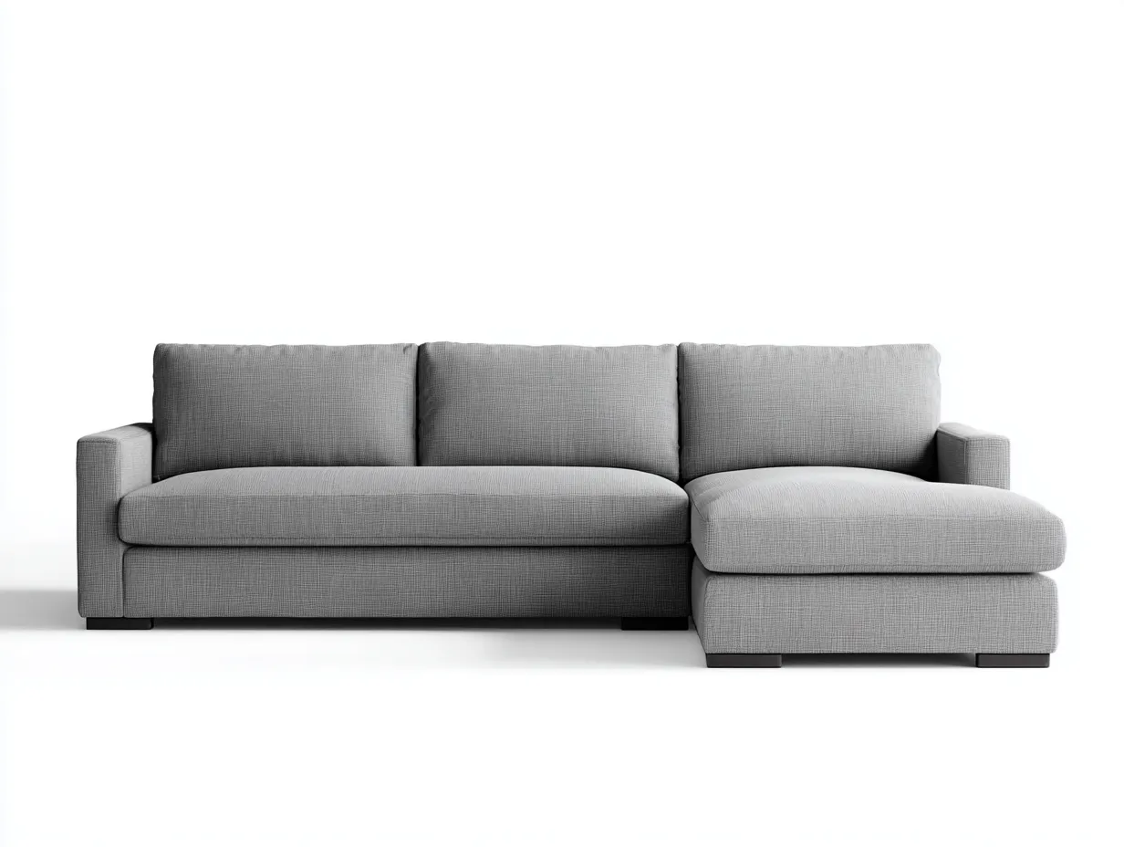 Sofá esquinero 228x90x80 cm - naranja caldera - terciopelo suave para salón