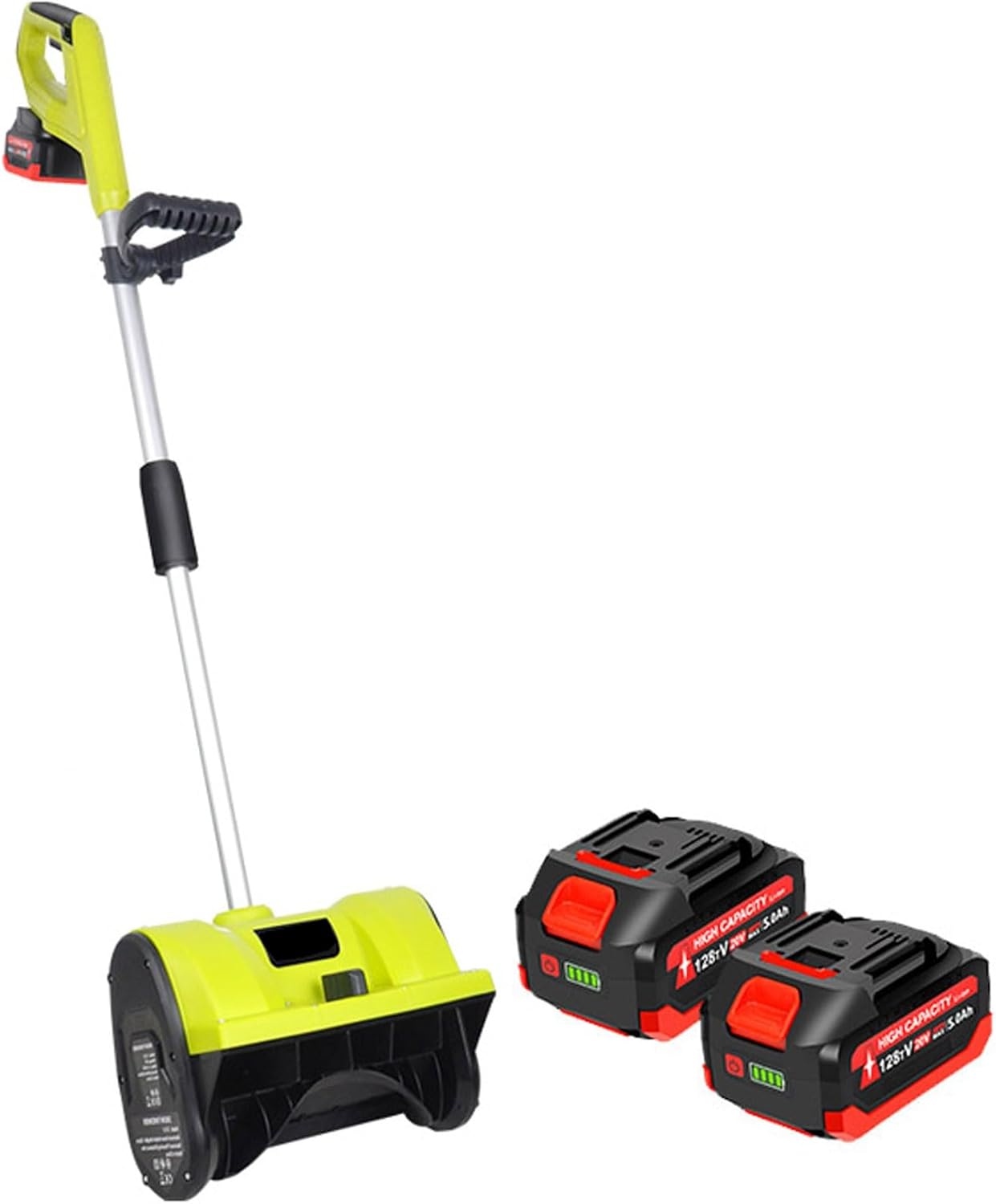 Pala quitanieves inalámbrica de 1200 W - Dos baterías de ion de litio de 4000 mAh - Ancho de limpieza de 32 cm - Lanzamiento de 8 m con dirección ajustable-Cozygetbay