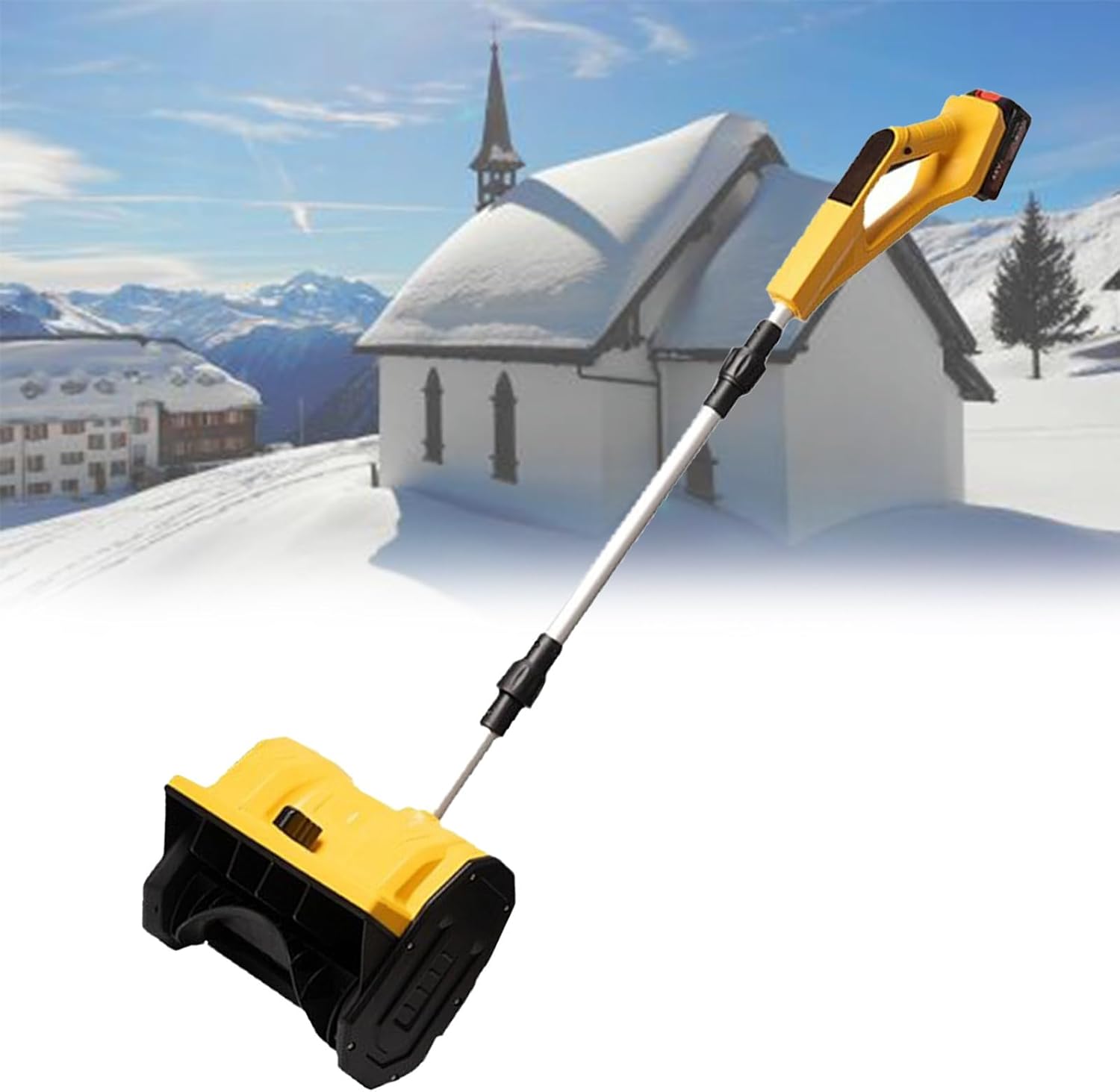 Pala quitanieves inalámbrica de 650 W - Limpieza de 28 x 14 cm y lanzamiento de 8 m - Ajuste de descarga de 45 grados - Diseño ligero de 5 kg-Cozygetbay