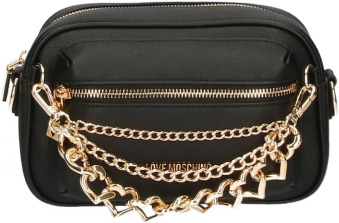 Bolso de mano Love Moschino JC4203PP1I para mujer - Formato compacto y versátil - Interior con forro de poliéster - Cierre de cremallera-Cozygetbay