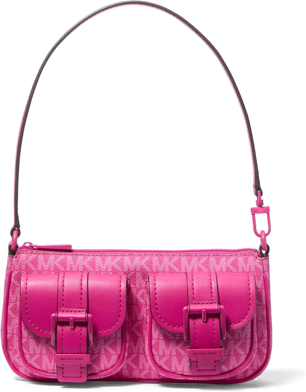 Bolso Michael Kors Small Convertible Pouchette para mujer - Formato compacto convertible - Solapa con botón a presión - Diseño para uso diario y salidas-Cozygetbay