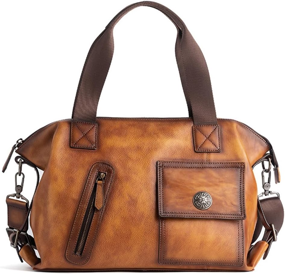 Bolso de viaje retro para hombre - Diseño cruzado multifuncional - Gran capacidad para exterior - Cierre de hebilla y estilo informal-Cozygetbay