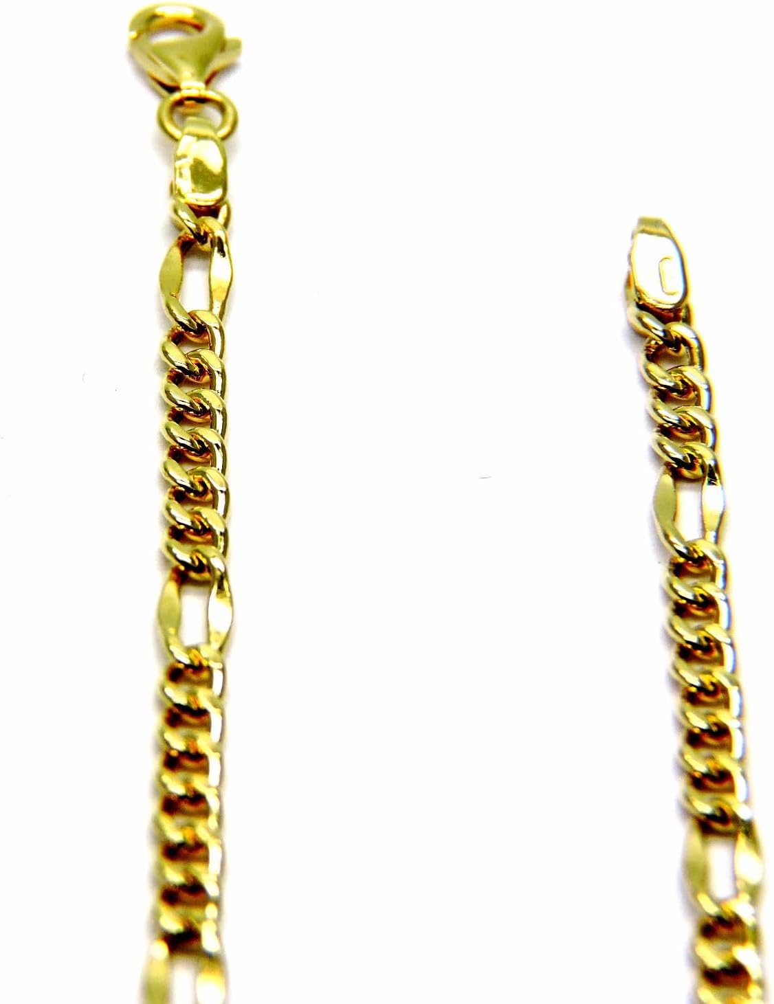 Collar hombre oro amarillo 18 quilates - cadena Fígaro 50 cm oro 750 - producción italiana con caja - joyería unisex elegante-Cozygetbay