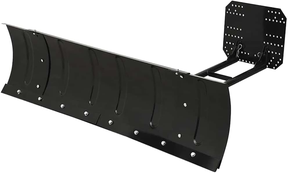 Pala quitanieves para Quad ATV - Hoja de acero de 150 x 38 cm - Acabado negro con borde de caucho - Tubo redondo de 96 cm y peso de 41,4 kg-Cozygetbay