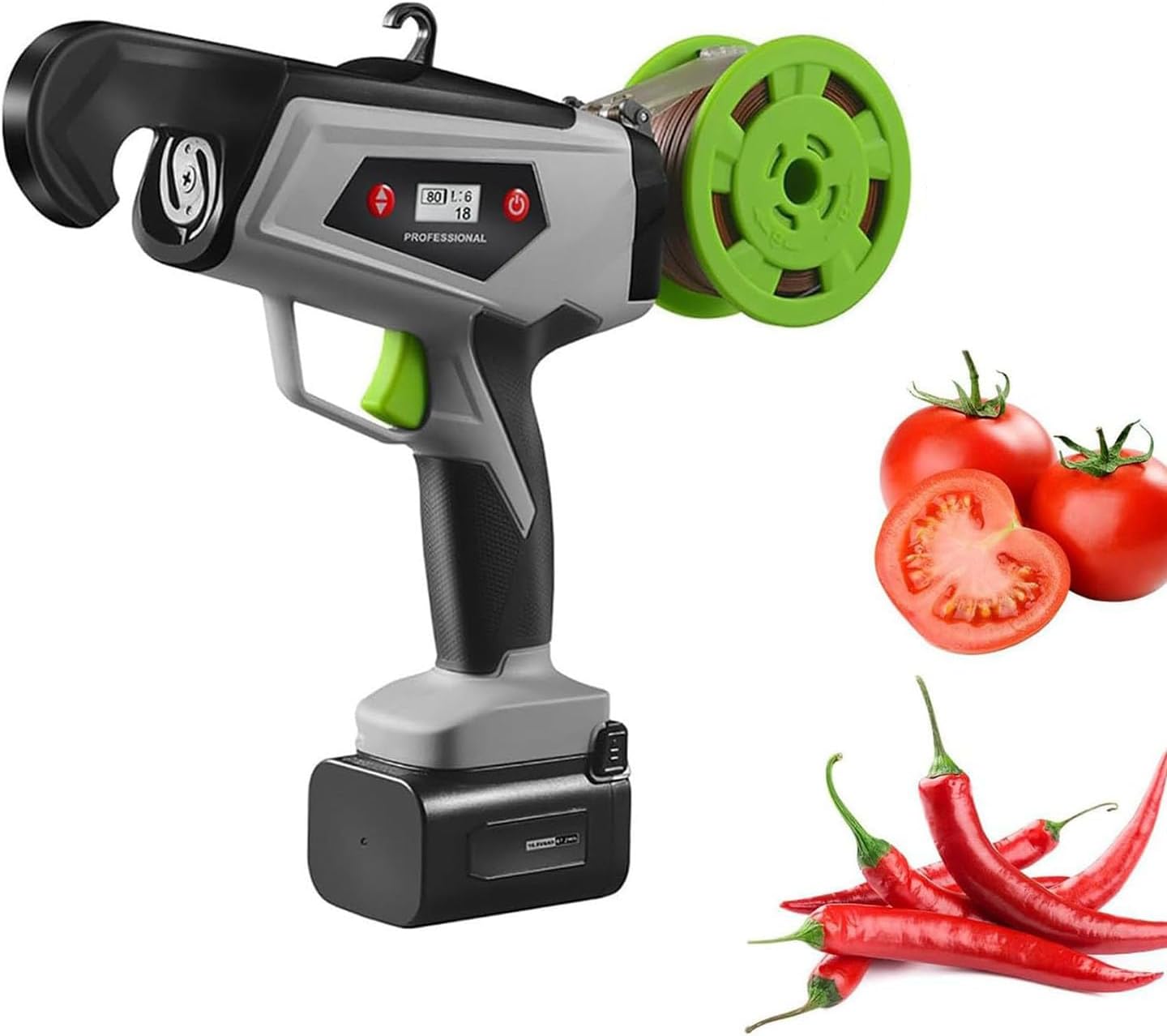 Atadora eléctrica portátil de plantas - Tensión ajustable de 3 a 8 niveles - Capacidad máxima de 25 mm - Pantalla digital y autonomía de hasta 3 días-Cozygetbay