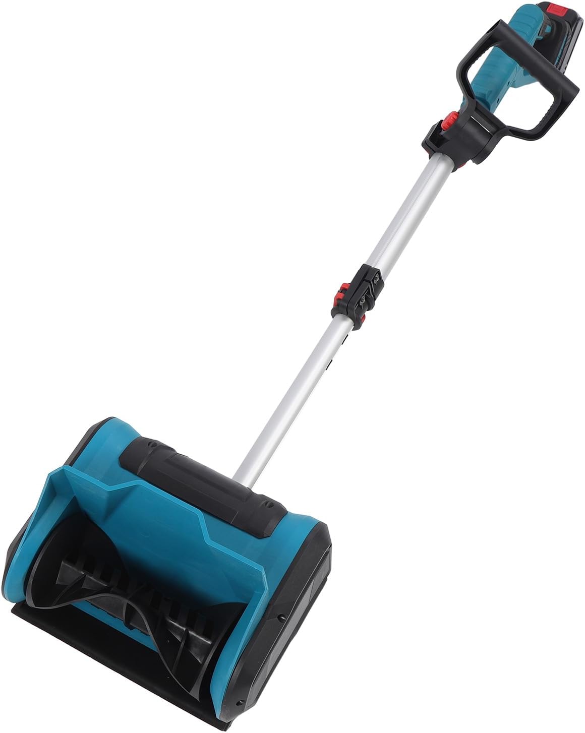 Soplador de nieve inalámbrico de 21 V - Dos baterías de 1300 mAh y cargador europeo - Limpieza de 25,4 x 16 cm - Lanzamiento de 6 m con doble seguridad-Cozygetbay