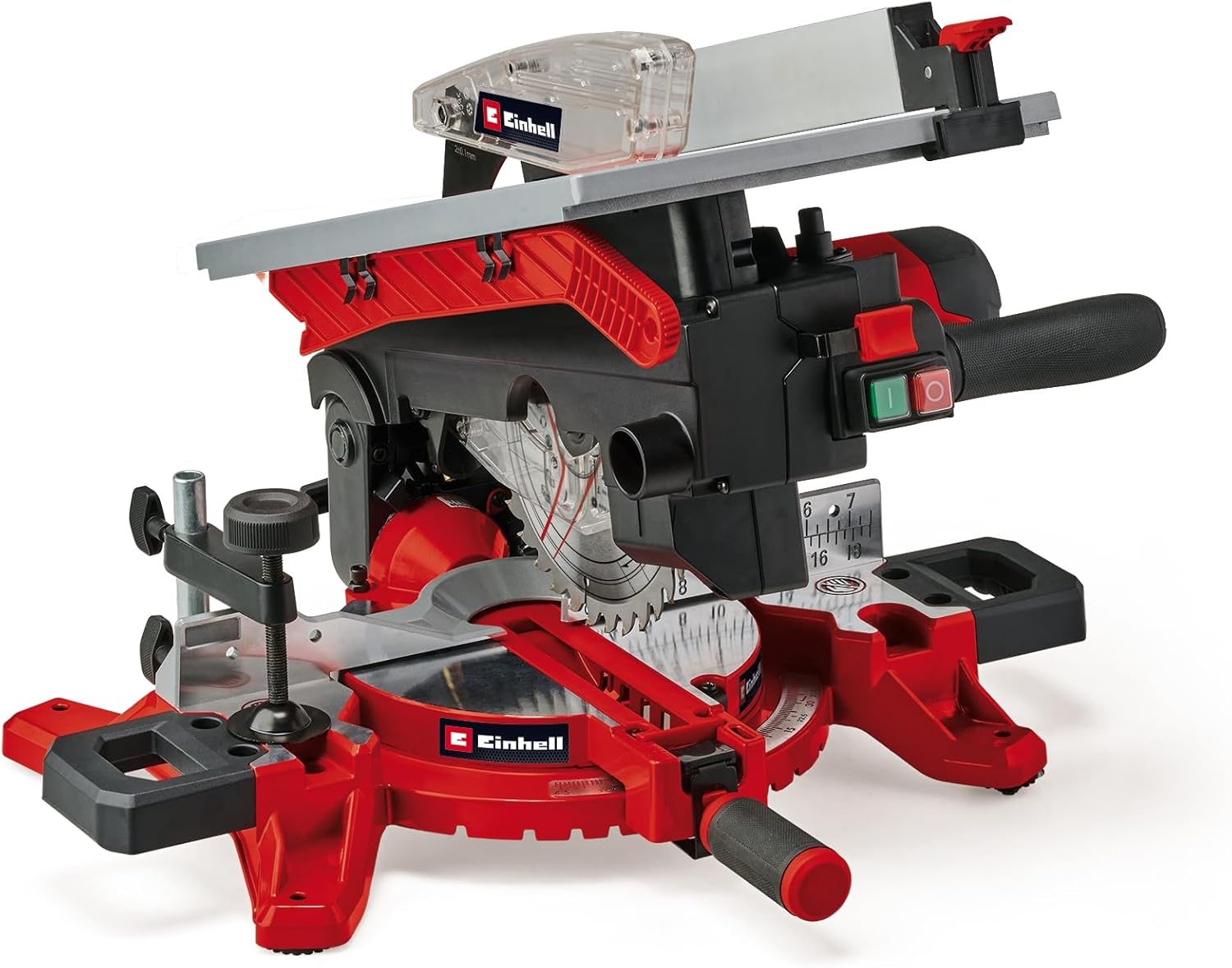 Einhell TE MS 216 T sierra ingletadora mesa - 1500 W hoja 216 mm y corte 120 x 55 mm - láser línea corte - función sierra circular mesa-Cozygetbay