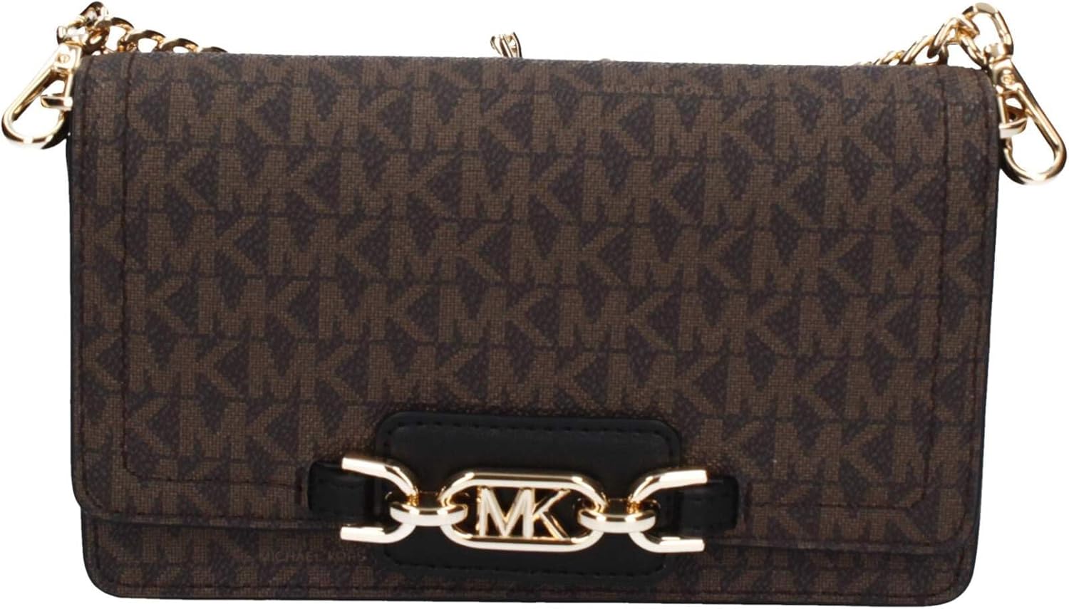 Bolso para teléfono Michael Kors Small Chain Crossbody para mujer - Diseño compacto con cadena - Forro sintético - Cierre de clip-Cozygetbay