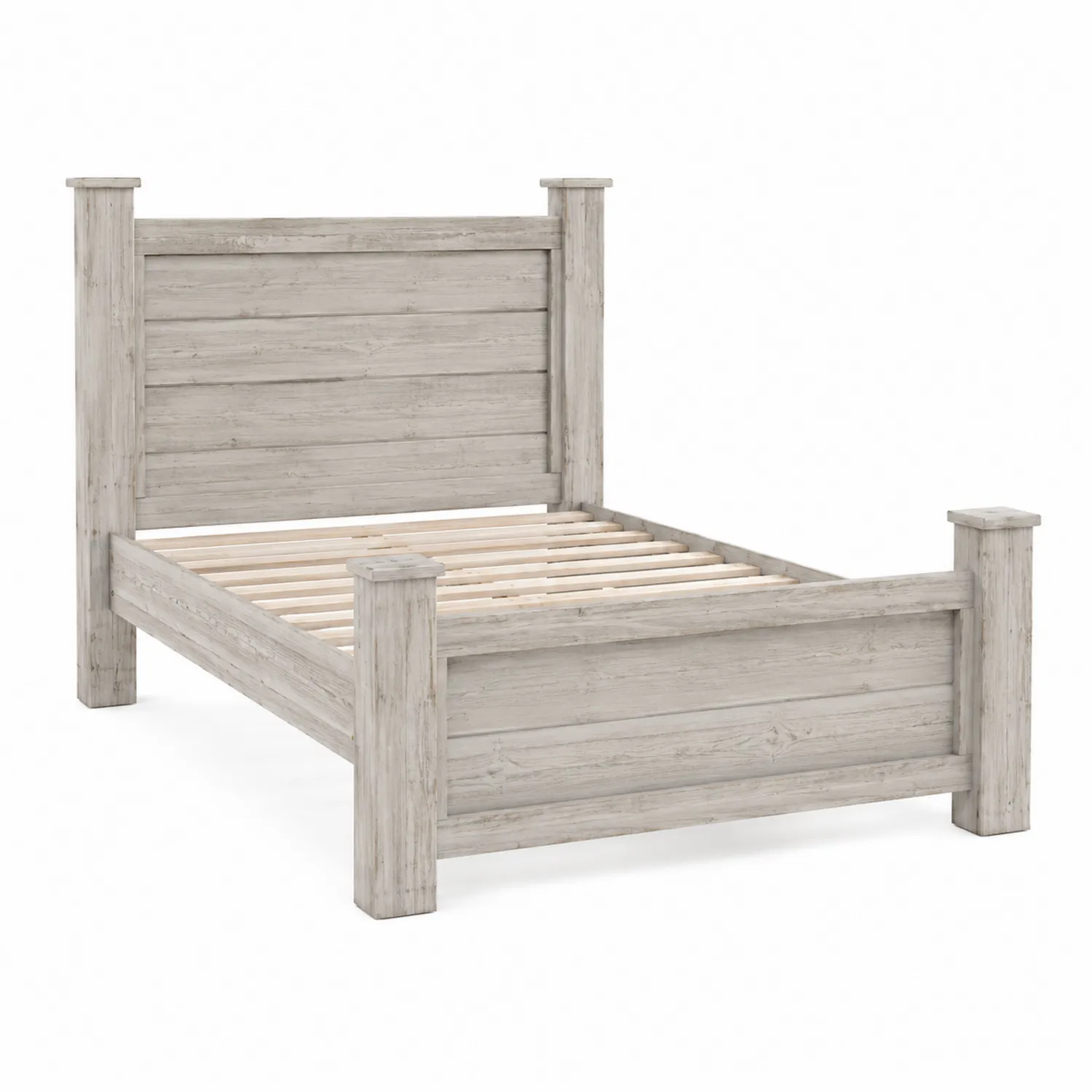 Cama de Madera de Pino Gris 200x160 cm-Fjordlivingco