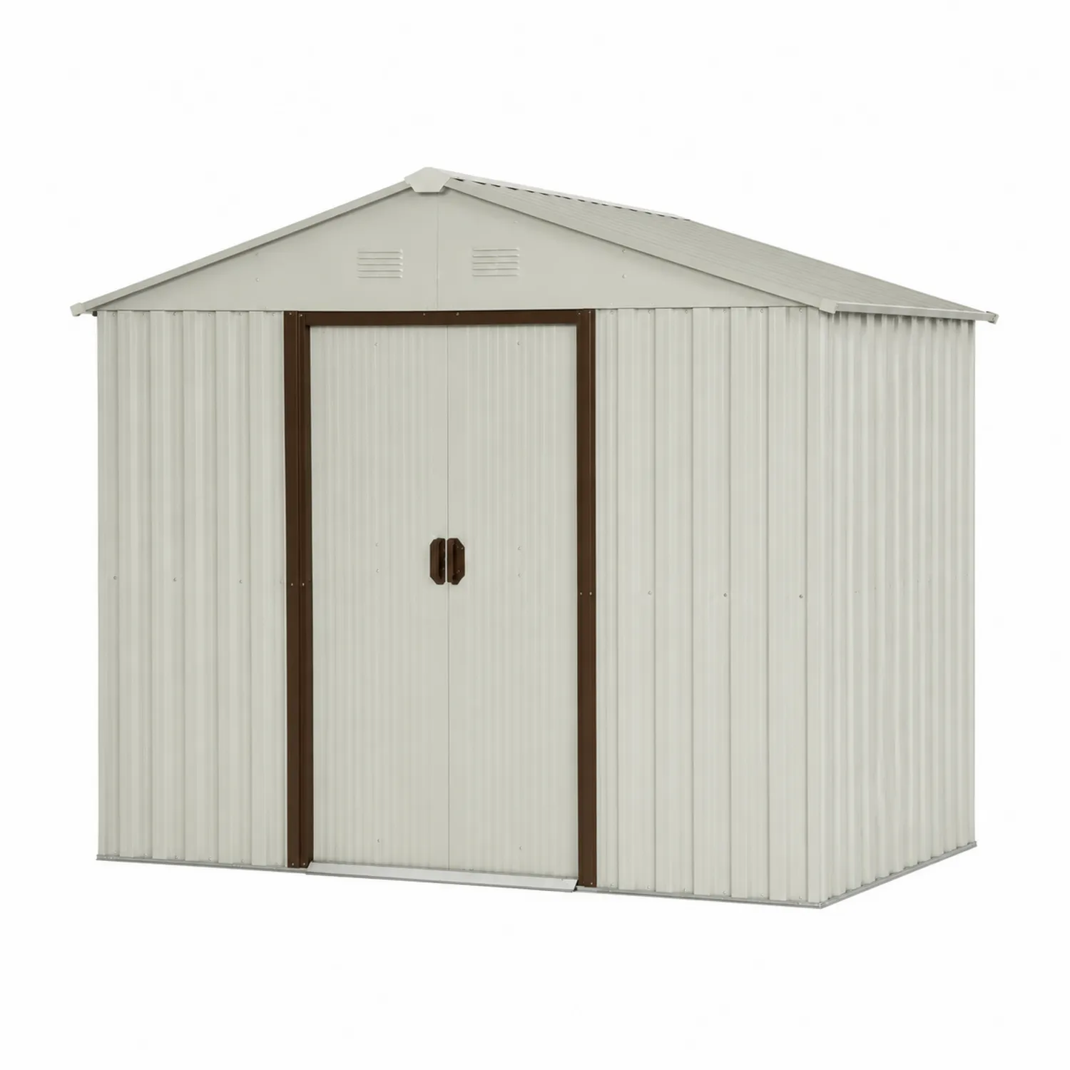 Cobertizo de acero galvanizado beige 2x2x2m-Fjordlivingco