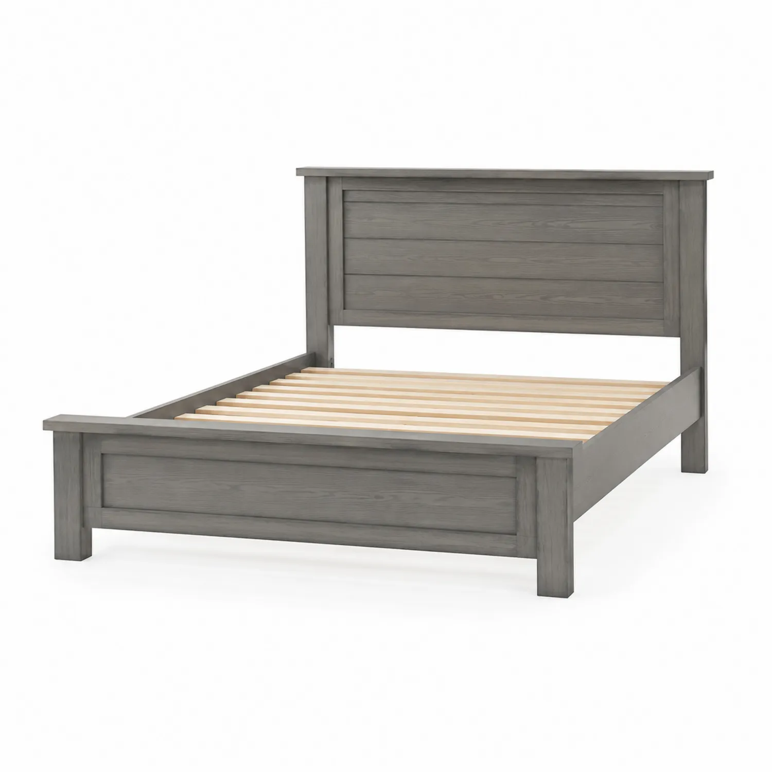Cama de Pino y Abeto Gris 200x160 cm-Fjordlivingco