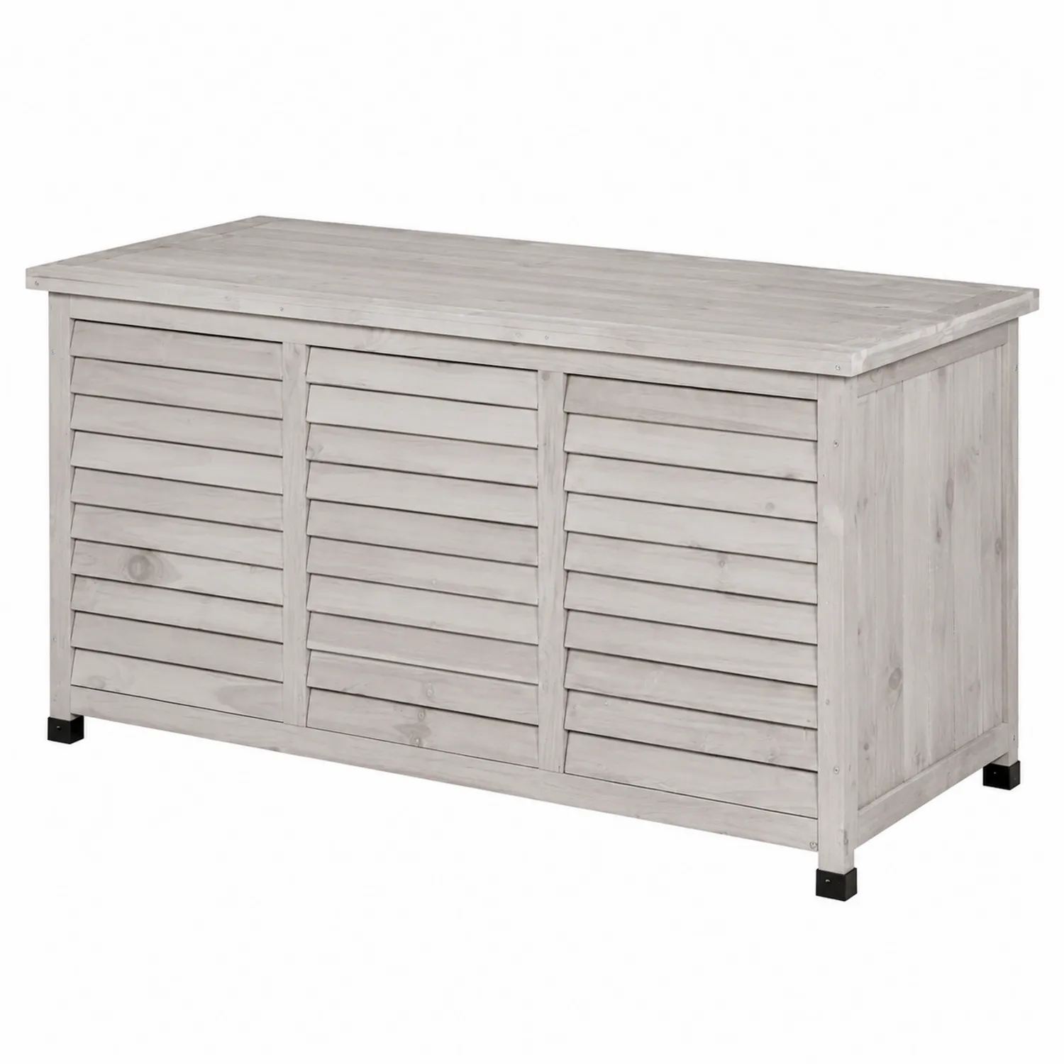 Caja de almacenamiento de madera de pino gris 120x50x60cm-Fjordlivingco