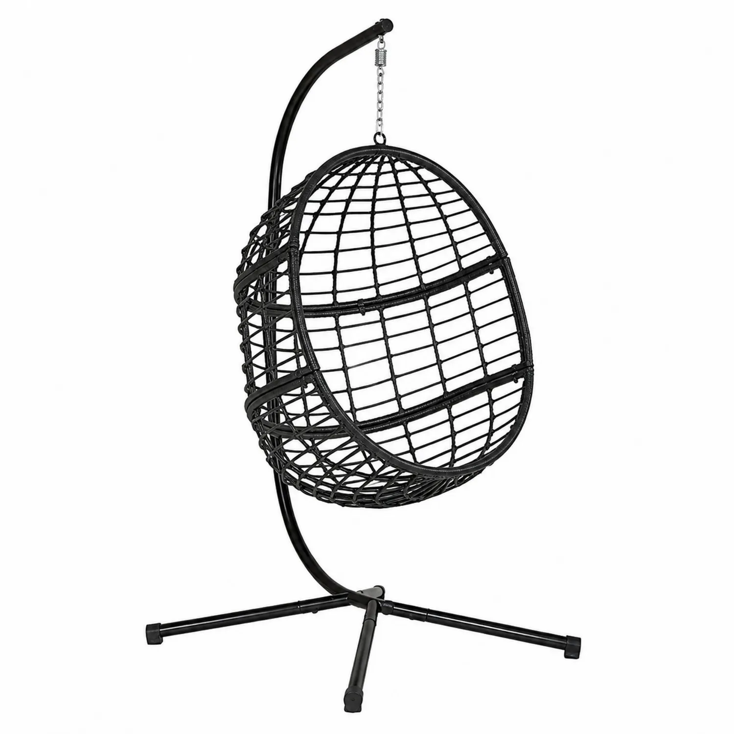 Columpio Colgante de Forma de Huevo con Soporte Metálico-Fjordlivingco