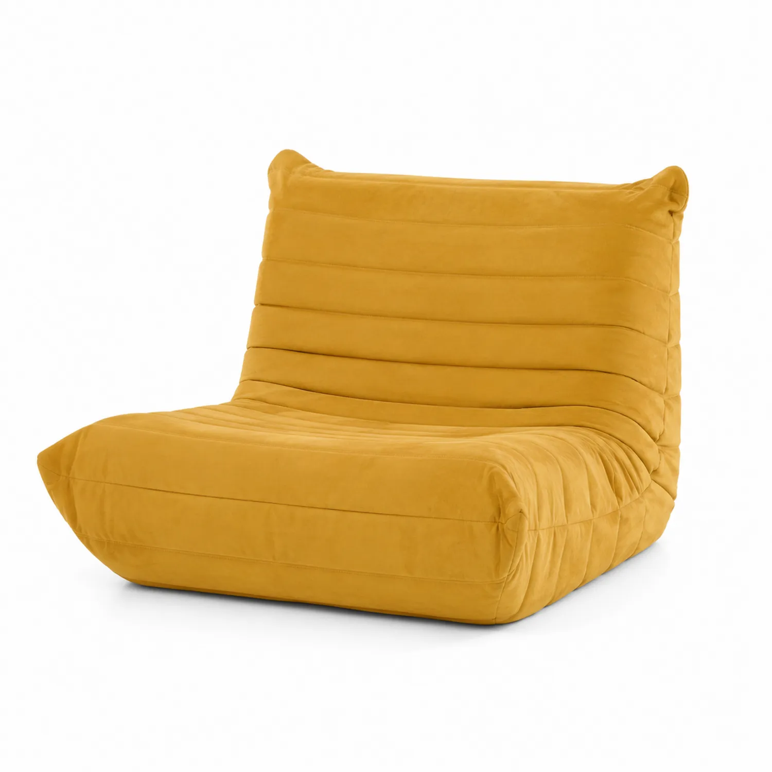 Sofá modular de Tela Sintética Mostaza 90x85x75 cm-Fjordlivingco