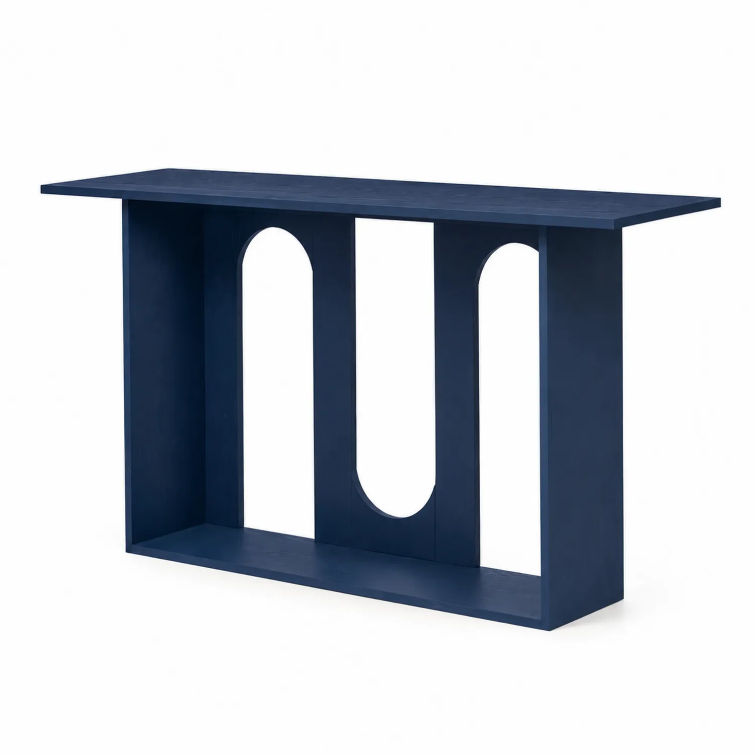 Mesa consola madera azul 120x30x80 cm-Fjordlivingco