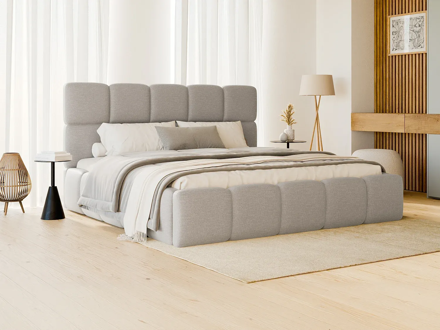 Schlafzimmer,Bereich Bett,Bett mit Bettkasten-LIVINARISE