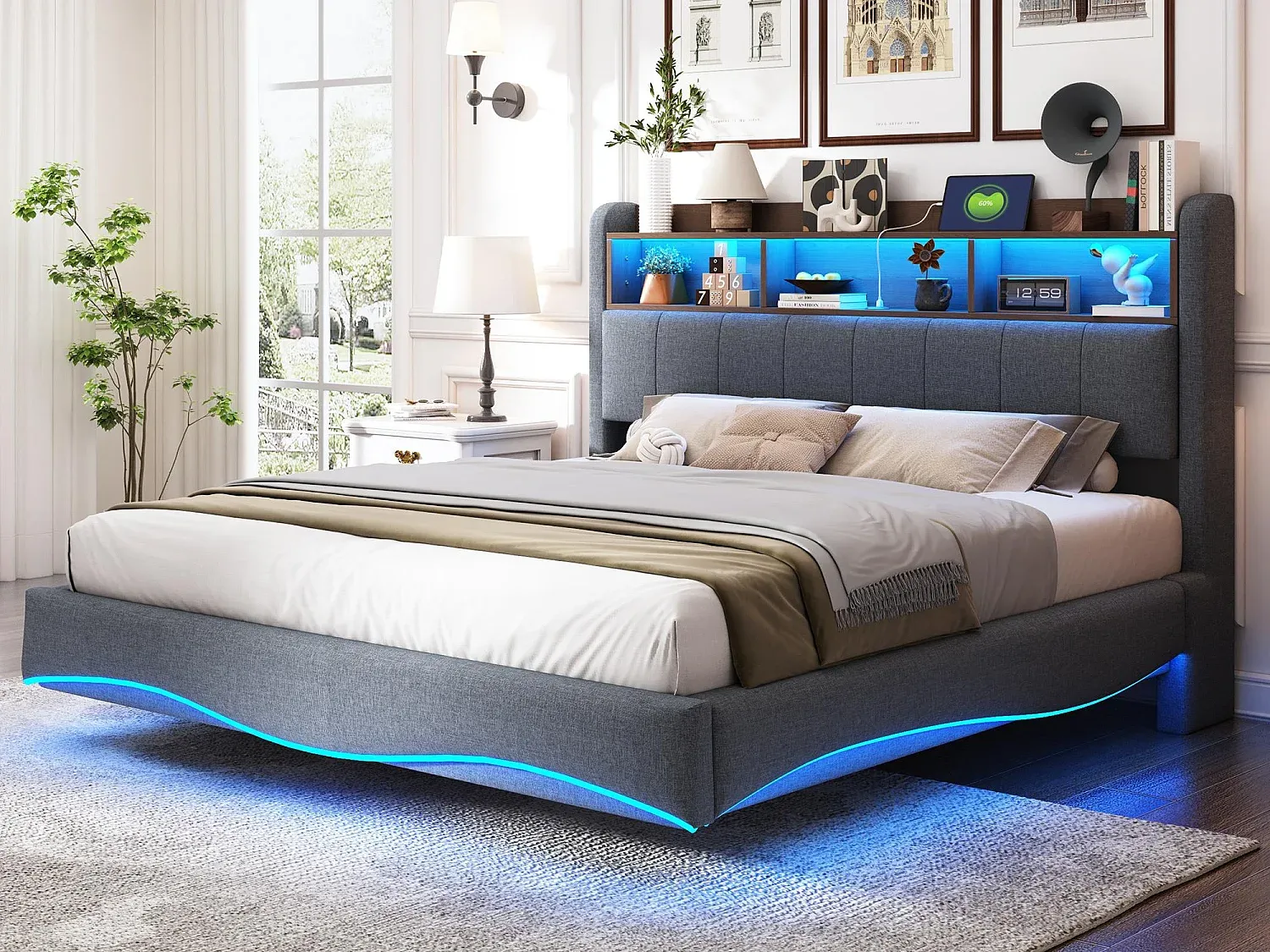 Schlafzimmer,Bereich Bett,Bettrahmen-LIVINARISE