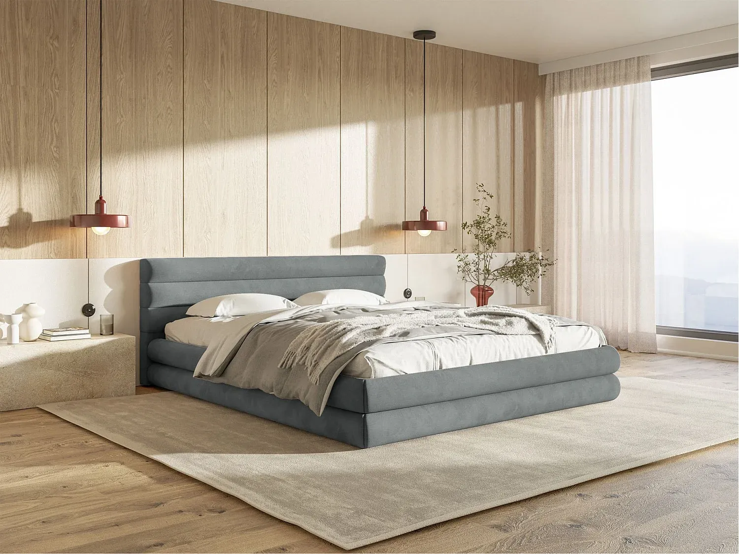 Schlafzimmer,Bereich Bett,Bett mit Bettkasten-LIVINARISE