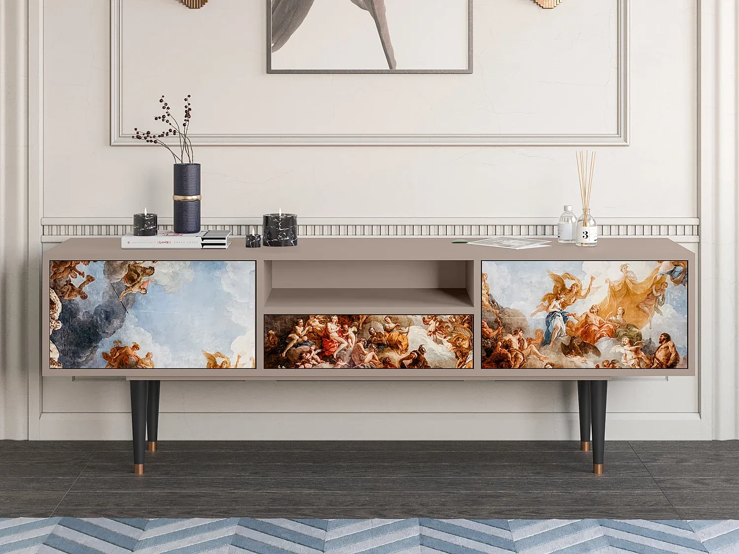 Wohnzimmer und Flur,Wohnzimmermöbel,TV-Board-LIVINARISE