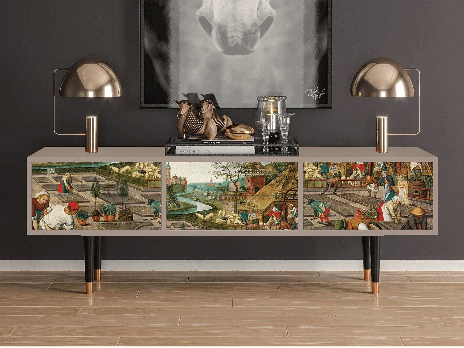 Wohnzimmer und Flur,Wohnzimmermöbel,TV-Board-LIVINARISE
