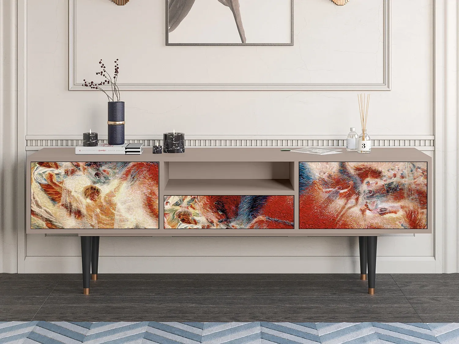 Wohnzimmer und Flur,Wohnzimmermöbel,TV-Board-LIVINARISE