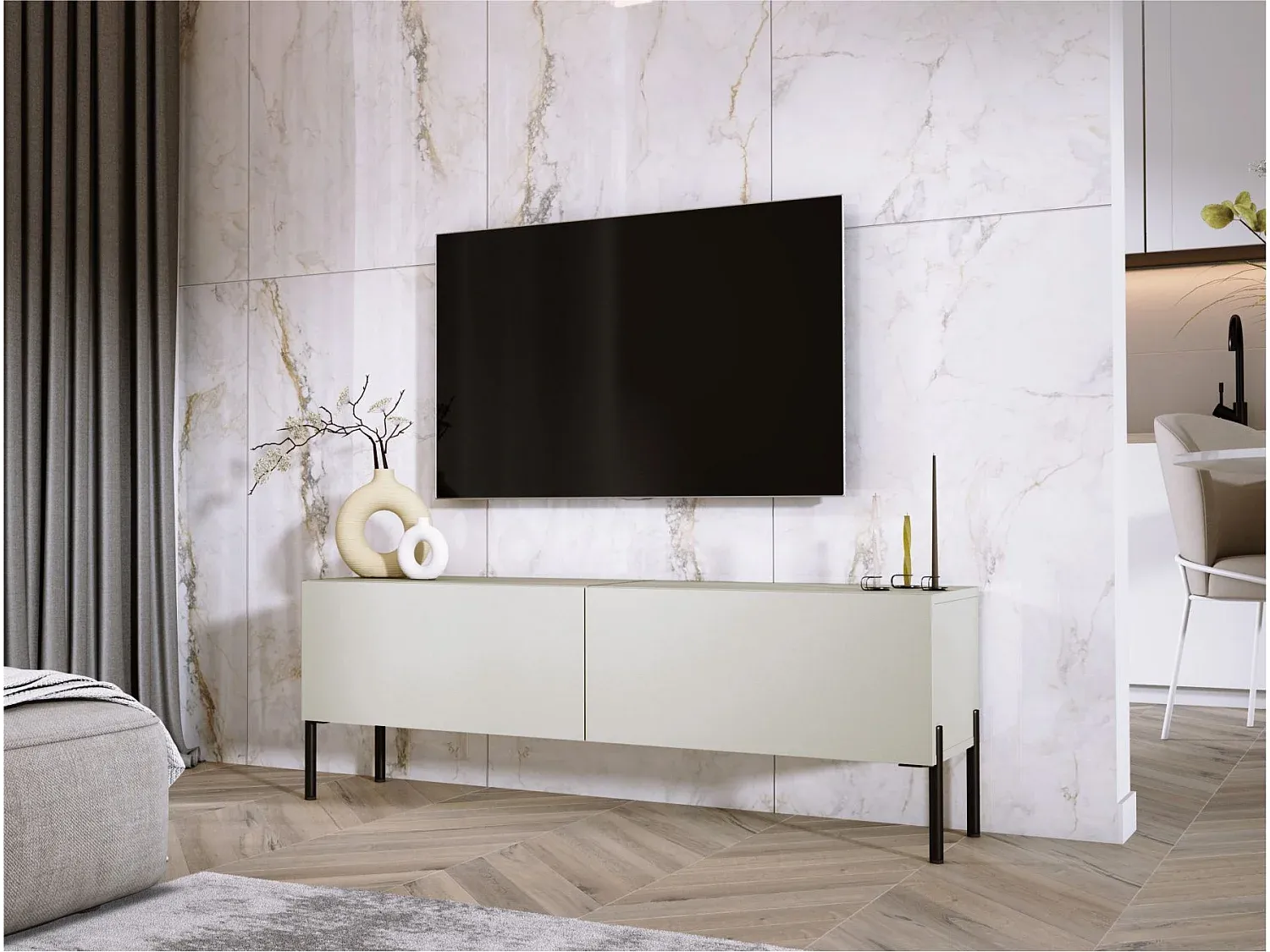 Wohnzimmer und Flur,Wohnzimmermöbel,TV-Board-LIVINARISE