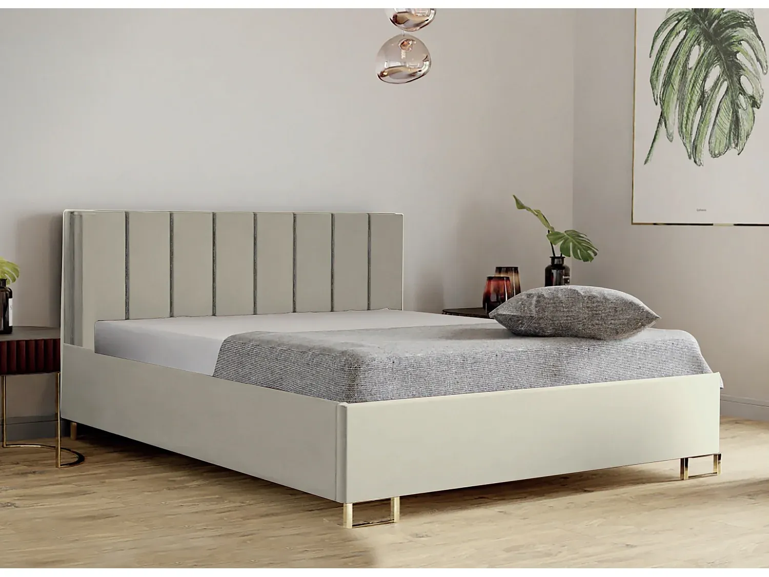 Schlafzimmer,Bereich Bett,Bett mit Bettkasten-LIVINARISE