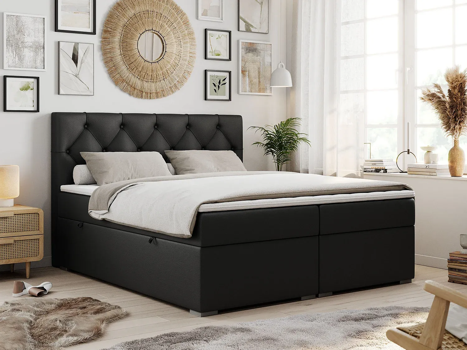 Schlafzimmer,Bereich Bett,Boxspringbett-LIVINARISE