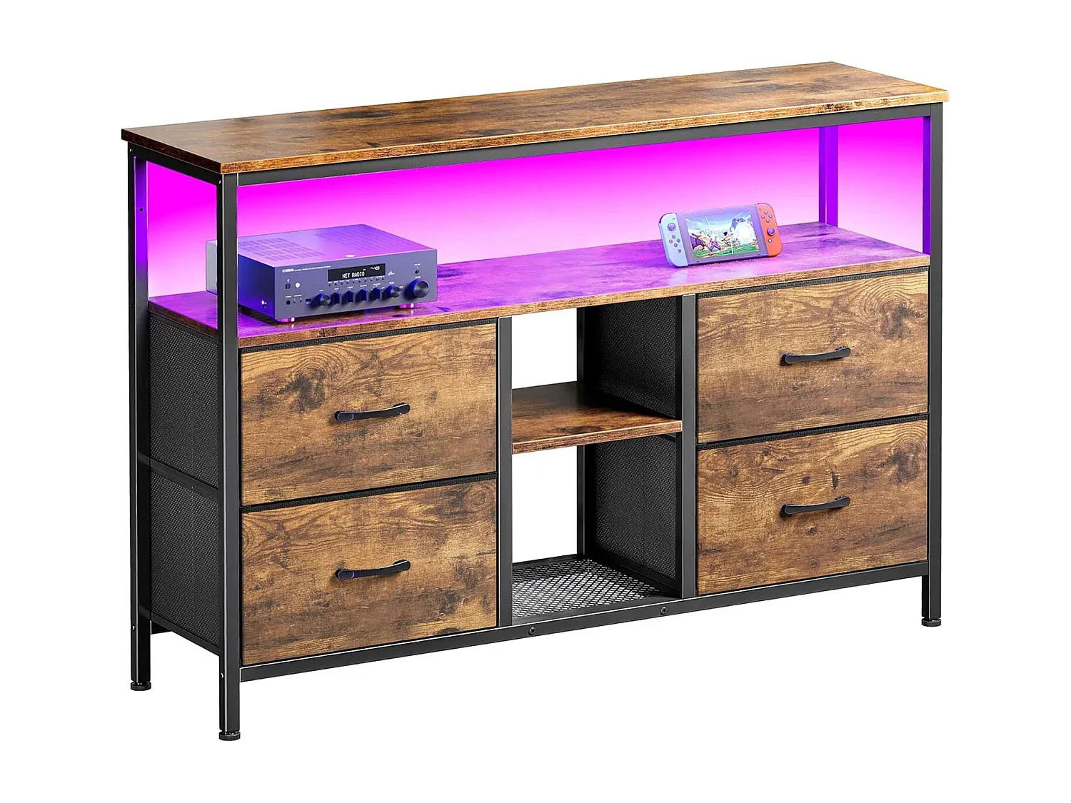 Schlafzimmer,Schlafzimmermöbel,Niedrige Kommode-Nestalunoa