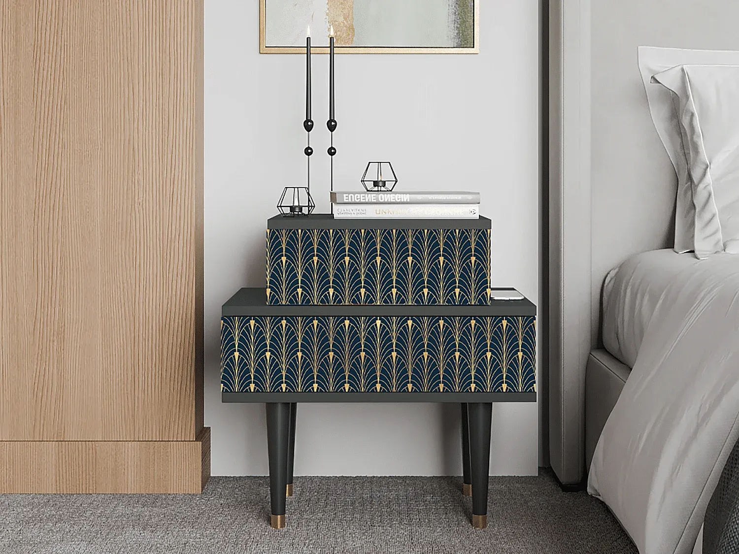 Schlafzimmer,Schlafzimmermöbel,Nachttisch-Nestalunoa