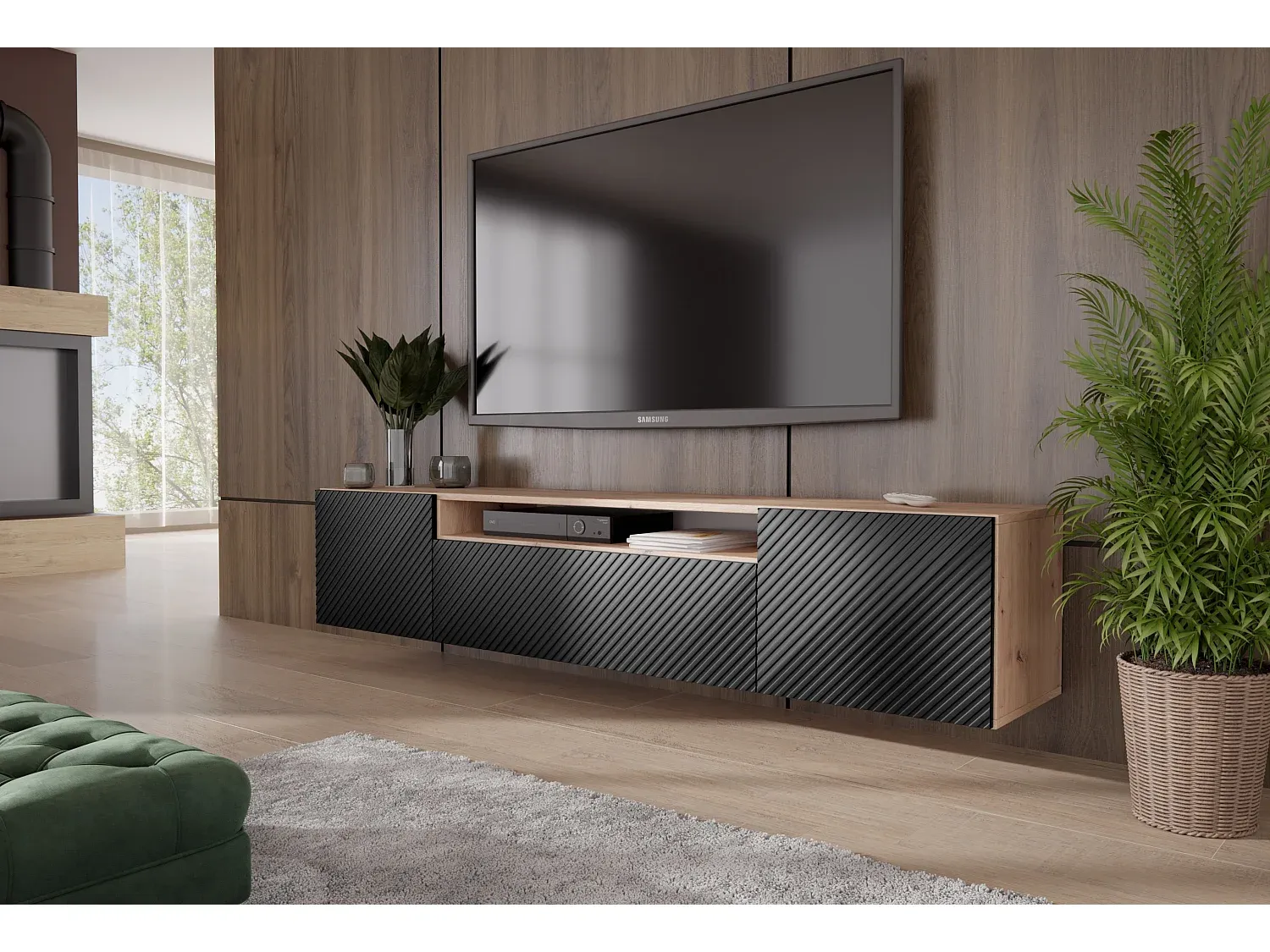 Wohnzimmer und Flur,Wohnzimmermöbel,TV-Hängeschrank-Nestalunoa